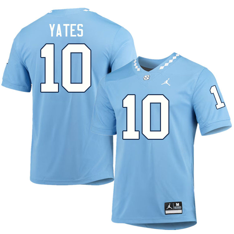 #10 Pryce Yates North Carolina Tar Heels College Football Jersey Stitched-Carolina Blue